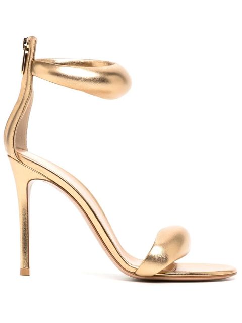 Gianvito Rossi Bijoux 100mm leather sandals - Gold - zdjęcie produktu nr 1