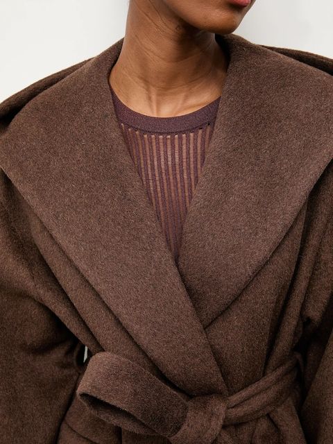 Answear.LAB płaszcz wełniany kolor brązowy