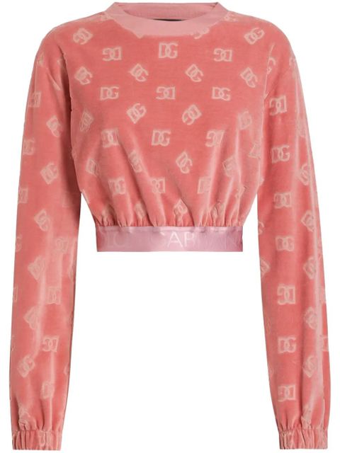 Dolce & Gabbana DNA monogram-jacquard sweatshirt - Pink - zdjęcie produktu nr 1