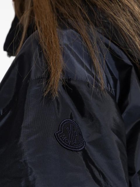 Moncler hooded smocked jacket - Blue