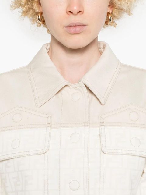FENDI FF denim jacket - Neutrals
