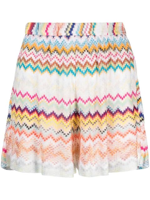 Missoni zig zag-print cotton shorts - Multicolour - zdjęcie produktu nr 1