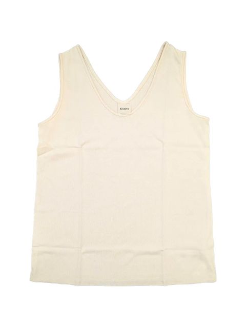 KHAITE V-neck top - Neutrals - zdjęcie produktu nr 1