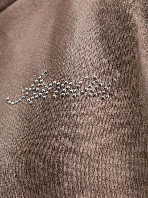 AMIRI embellished zip-up sweatshirt - Brown