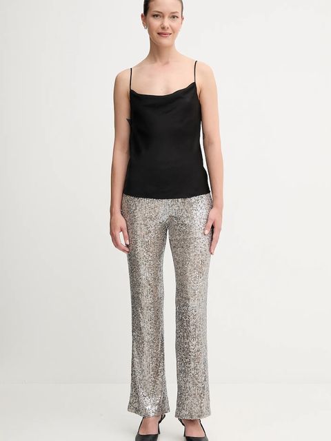 Hoss Intropia spodnie damskie kolor zielony proste high waist 6542819 - zdjęcie produktu nr 2