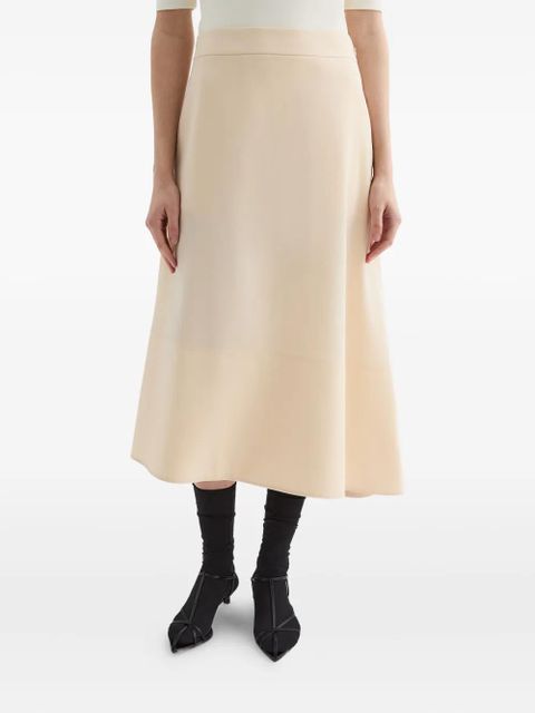 Jil Sander wool asymmetric skirt - Neutrals