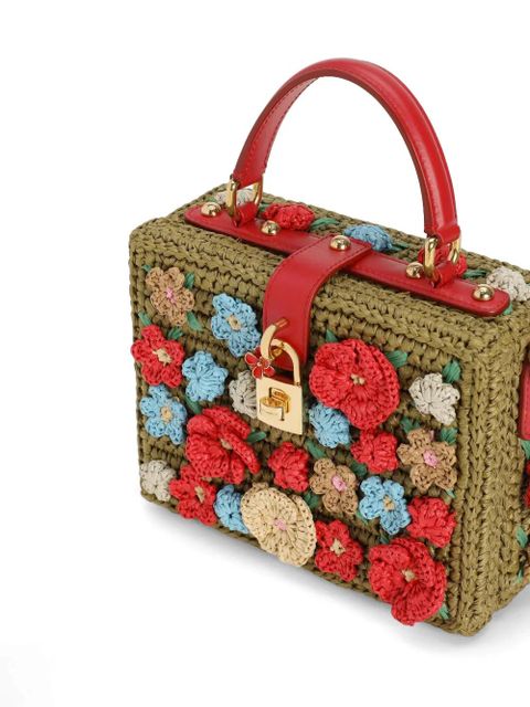 Dolce & Gabbana floral-appliqué tote bag - Green