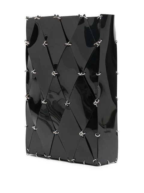 Rabanne diamond-pattern pierced shoulder bag - Black - zdjęcie produktu nr 2
