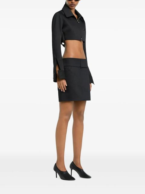 Courrèges belted mini skirt - Black