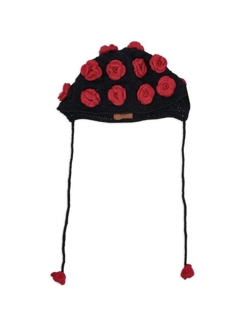 Alanui roses bonnet hat - Black - zdjęcie produktu nr 1