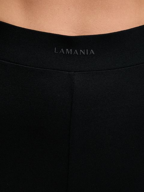 La Mania spodnie damskie kolor czarny gładkie TONIC.LEGGINSY