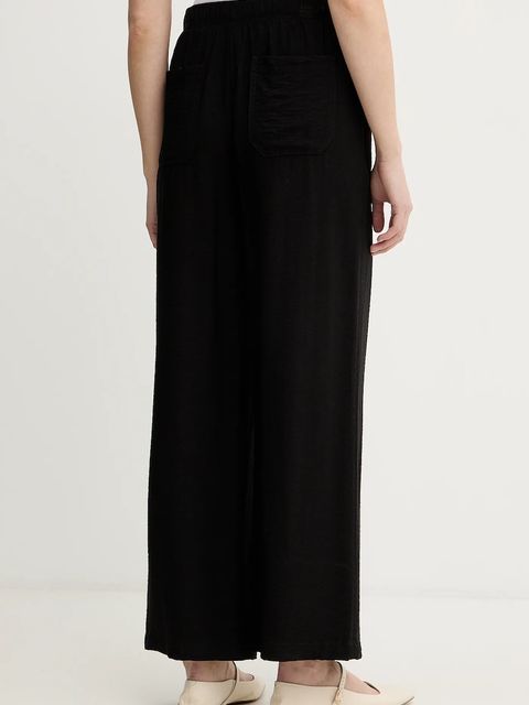 Dkny spodnie damskie kolor czarny proste high waist P54K7D81 - zdjęcie produktu nr 2