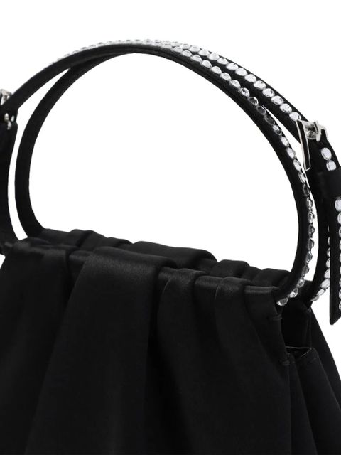 Amina Muaddi gathered tote bag - Black
