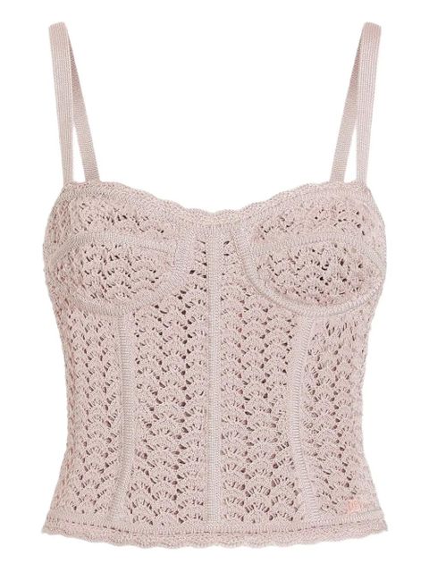 Dolce & Gabbana crochet-knit corset top - Pink - zdjęcie produktu nr 1