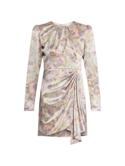 Alessandra Rich floral draped dress - Neutrals - zdjęcie produktu nr 1