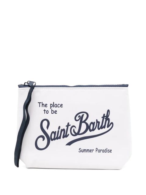 MC2 Saint Barth Aline lettering make up clutch bag - White - zdjęcie produktu nr 1