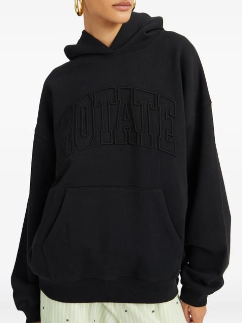 ROTATE BIRGER CHRISTENSEN embroidered logo hoodie - Black