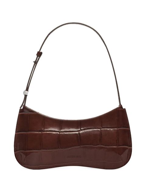 Jacquemus Le Bisou crocodile-embossed shoulder bag - Brown - zdjęcie produktu nr 1