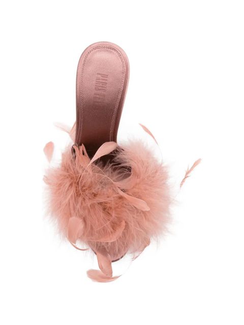 Paris Texas Lidia feather-embellished sandals - Pink