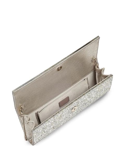Jimmy Choo SWEETIE glitter-effect clutch bag - Silver