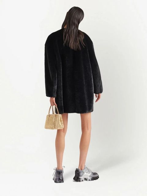 Prada Aspen faux-fur coat - Black