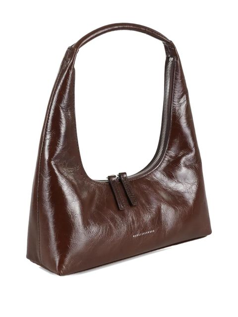 Marge Sherwood crinkled-leather shoulder bag - Brown