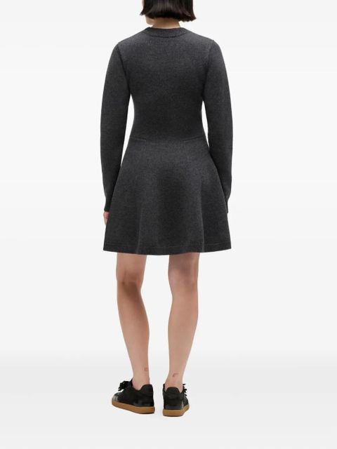 GANNI long-sleeve mini dress - Grey