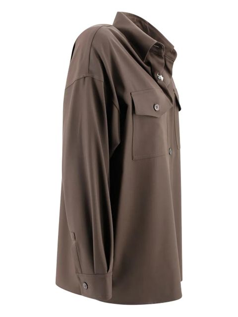 Weekend Max Mara double-pocket virgin-wool shirt - Brown