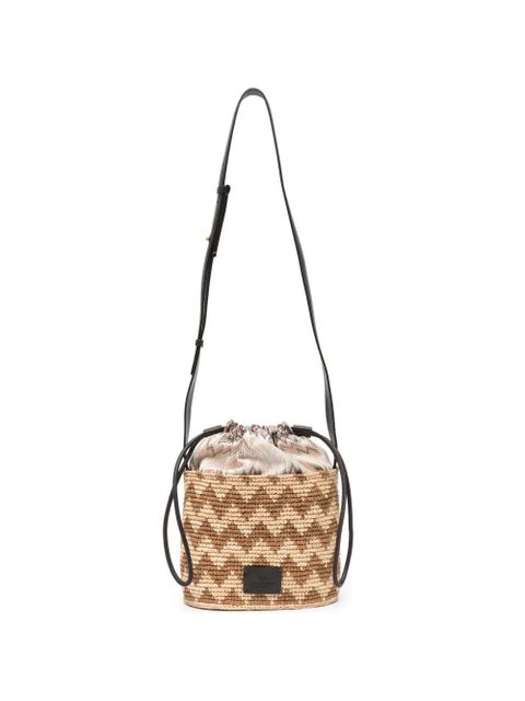 Missoni zig-zag top handle bucket bag - Neutrals - zdjęcie produktu nr 1