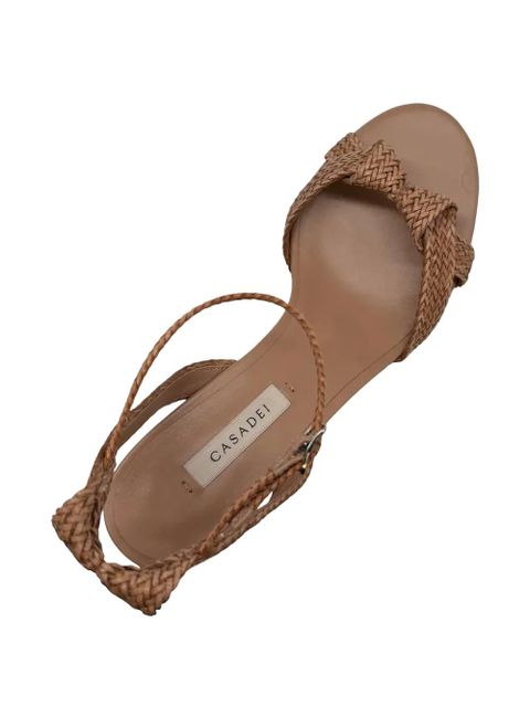 Casadei Julia Mariposa knotted woven sandals - Neutrals