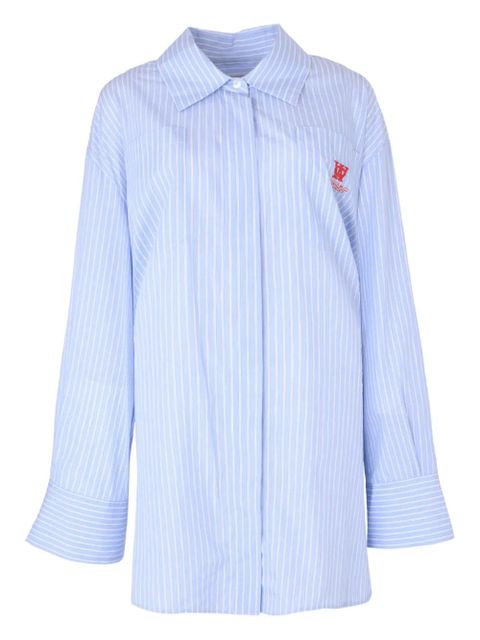 Off-White Roxy striped poplin mini shirt dress - Blue - zdjęcie produktu nr 1