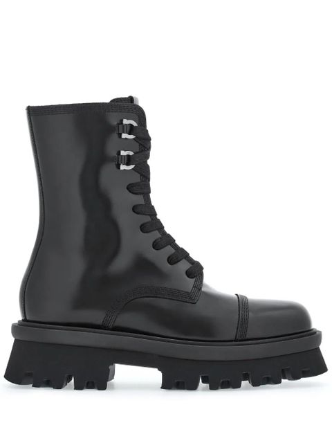 Ferragamo chunky-sole combat boots - Black - zdjęcie produktu nr 1