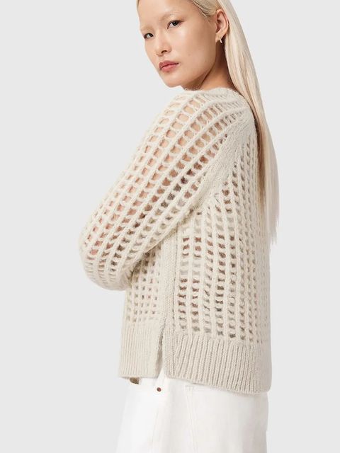 AllSaints sweter z dodatkiem wełny SUNIVA