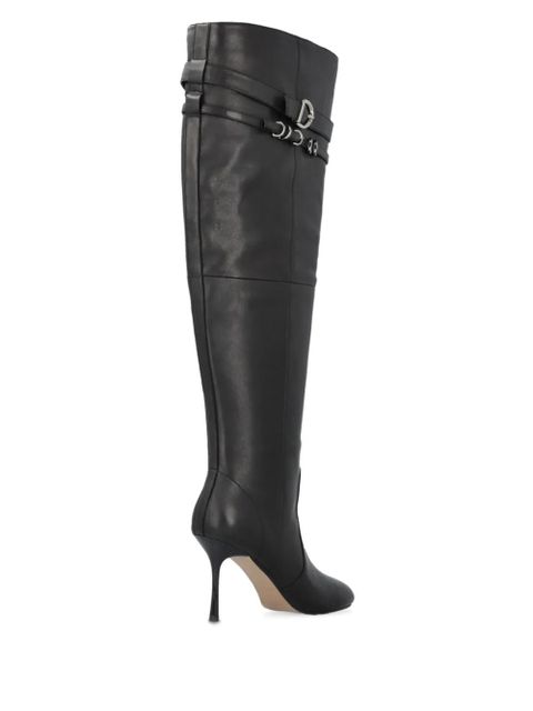 PINKO leather knee-length boots - Black