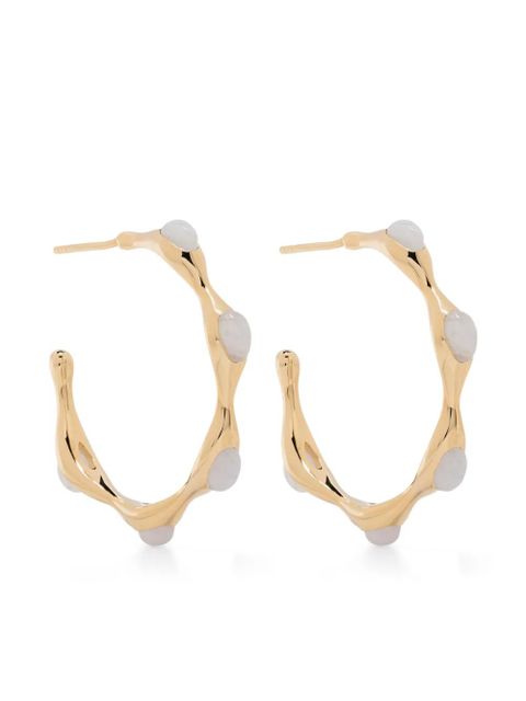 Missoma Magma Rainbow Moonstone hoop earrings - Gold - zdjęcie produktu nr 1