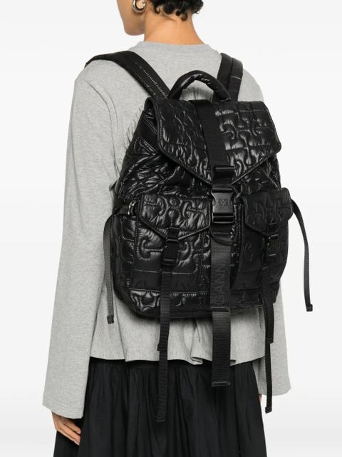 GANNI quilted buckle backpack - Black - zdjęcie produktu nr 2