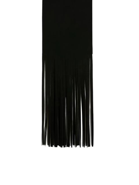 Sportmax fringed wool scarf - Black - zdjęcie produktu nr 2
