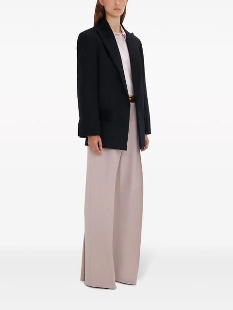 Victoria Beckham peak-lapel wool-cashmere blazer - Blue