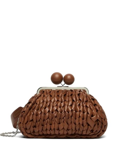 Weekend Max Mara medium Pasticcino leather woven bag - Brown - zdjęcie produktu nr 1