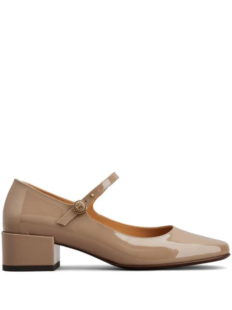 Tod's patent-leather Mary Jane pumps - Neutrals - zdjęcie produktu nr 1