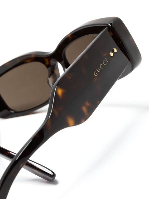 Gucci Eyewear rectangle-frame sunglasses - Brown