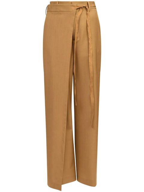MM6 Maison Margiela wrap-design flared trousers - Yellow - zdjęcie produktu nr 1