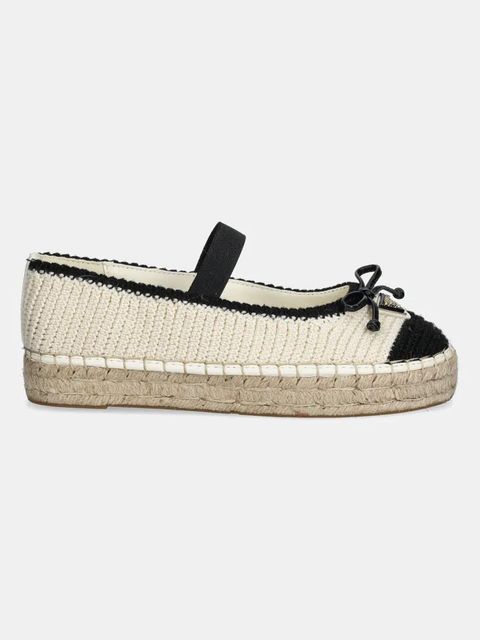 Guess espadryle JONEAL kolor czarny na platformie FLJJON FAB02 - zdjęcie produktu nr 2