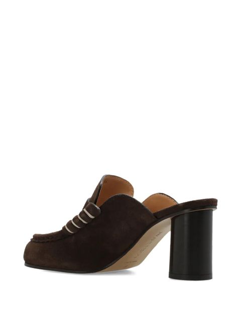 JW Anderson 80mm penny-slot mules - Brown