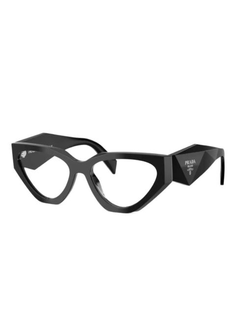 Prada Eyewear geometric-frame glasses - Black