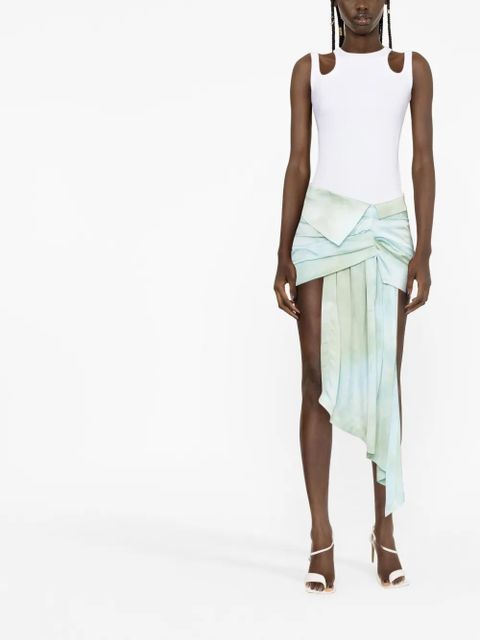 Off-White ombré-effect dual-tone skirt - Blue