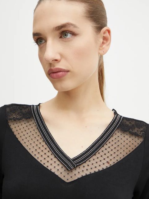 Morgan bluzka TSCOTT damska kolor czarny gładka TSCOTT