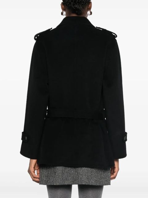 PINKO double-breasted belted coat - Black