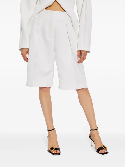 Jacquemus high-rise pleated tailored shorts - White