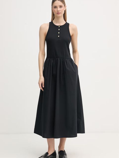 Tommy Hilfiger sukienka rozkloszowana bawełniana - zdjęcie produktu nr 2